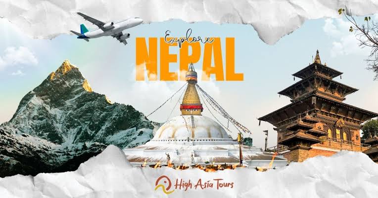 A collage of diverse Nepali landscapes, from ancient temples to Himalayan trails
