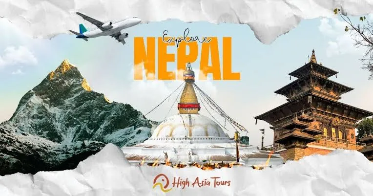 A collage of diverse Nepali landscapes, from ancient temples to Himalayan trails