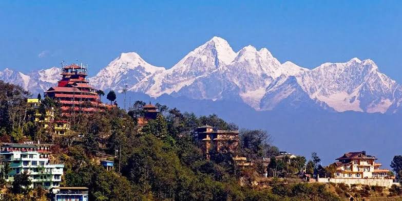 Sunrise over the Himalayas seen from Nagarkot, Nepal