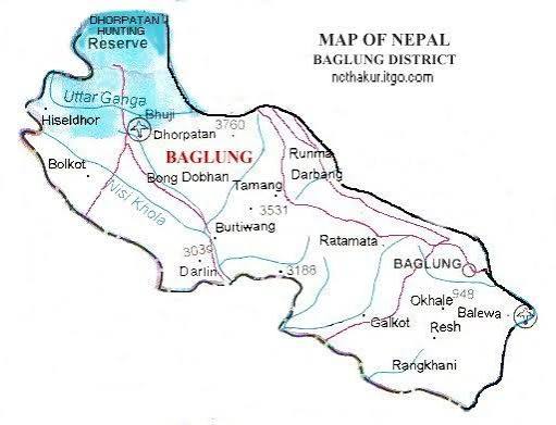 Scenery of Baglung District, Nepal