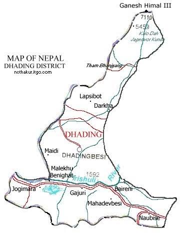 धादिङ जिल्लाको दृश्य