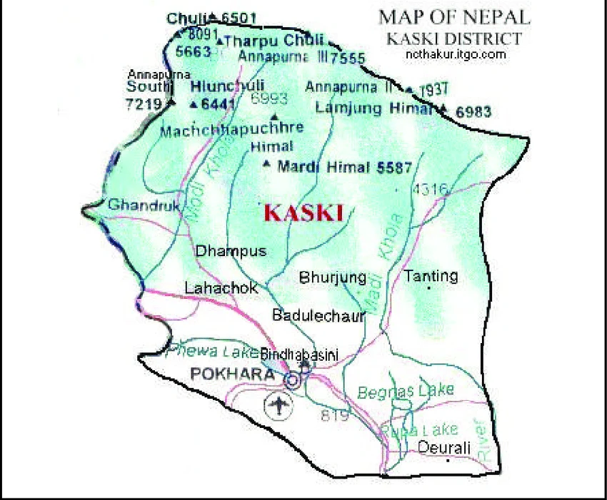 Scenery of Kaski District, Nepal