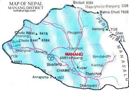 Scenery of Manang District, Nepal