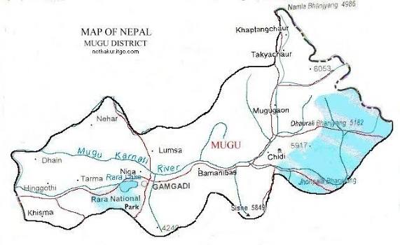 मुगु जिल्लाको दृश्य