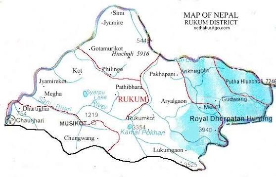 पश्चिमी रूकुम जिल्लाको दृश्य